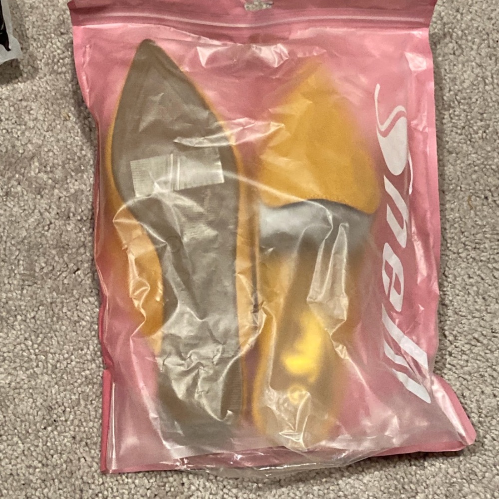 Yellow pointy flats